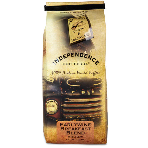 Independence Coffee Co Early Wine Breakfast Blend Whole Bean 12oz Bag thumbnail