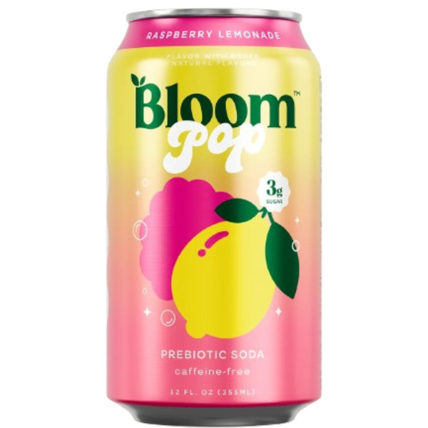 Bloom Pop Prebiotic Soda Raspberry Lemonade (12ct/12oz) Case thumbnail